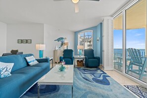 Condo, Multiple Beds (Beach Colony East 12B) | Living area | TV - Beach Colony East 12B (Pensacola)