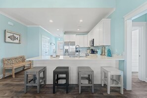 House, Multiple Beds (Cypress Winds) | Private kitchen | Oven, toaster, paper towels - Cypress Winds (Gulf Shores)