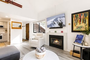 Fernseher, Kamin, Arbeitsbereiche