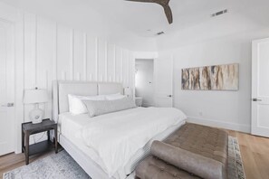 4 bedrooms, iron/ironing board, travel cot, WiFi