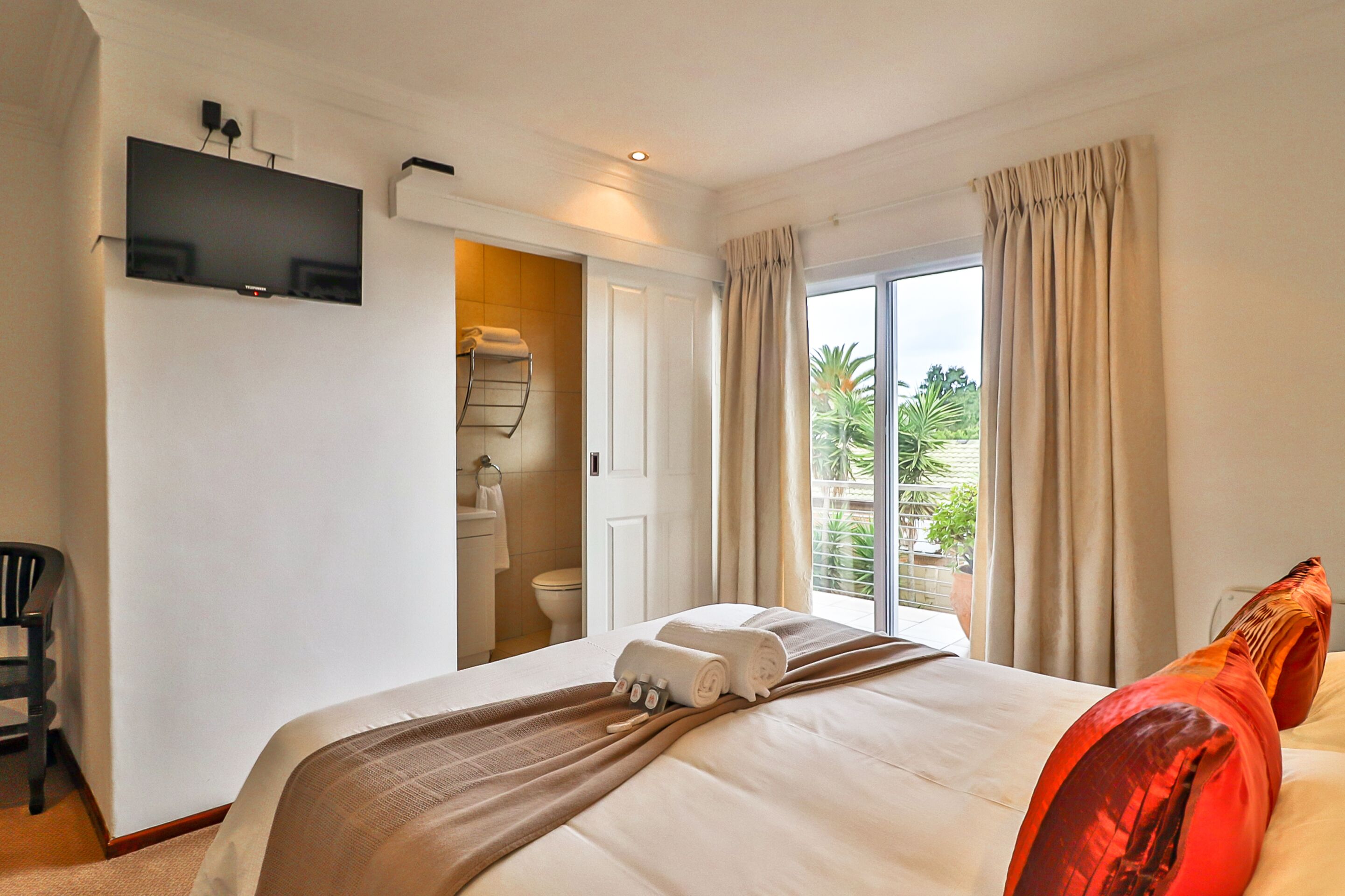 In-room safe, desk, laptop workspace, blackout curtains