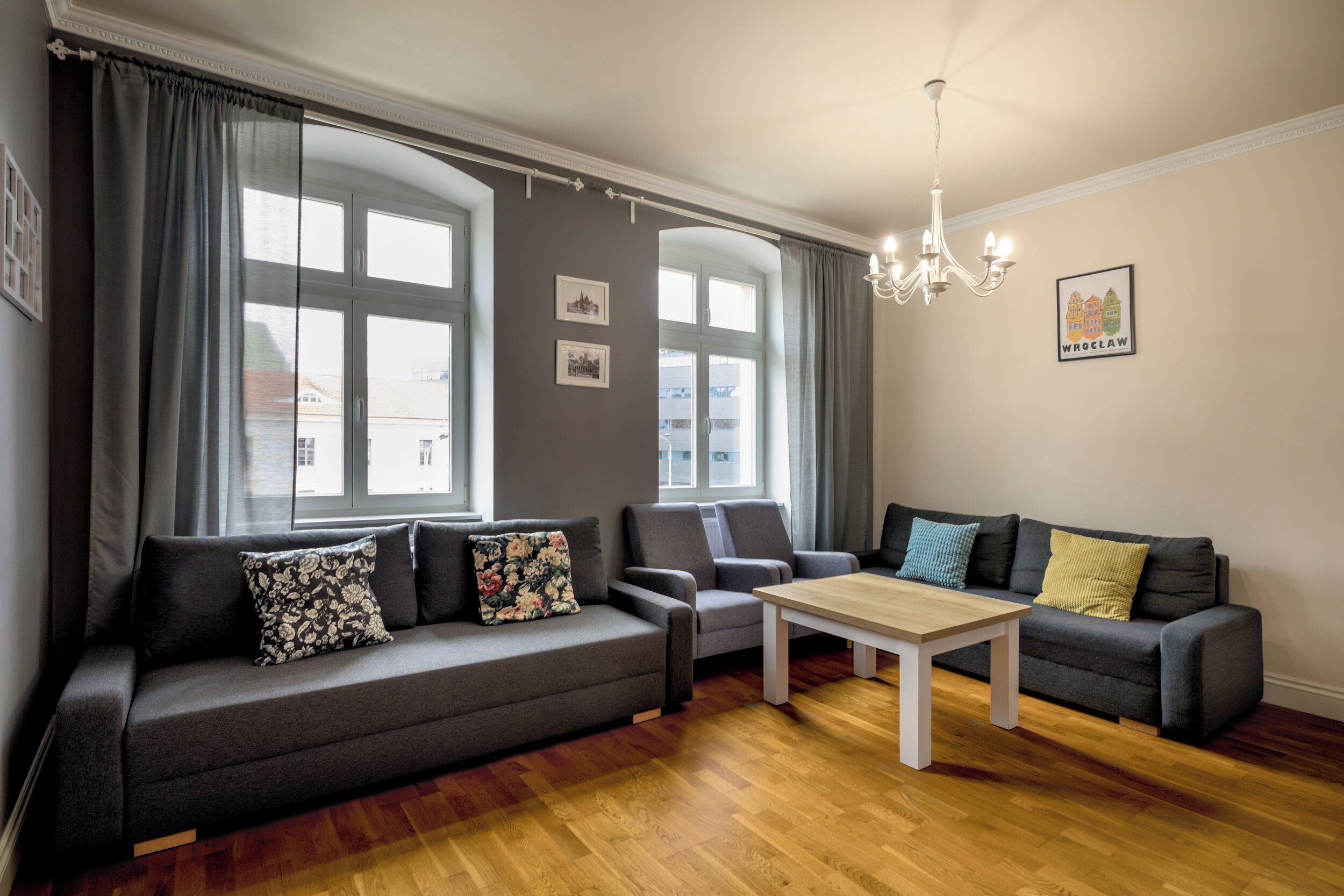 City Apartment | Living room | 37-inch flat-screen TV with digital channels