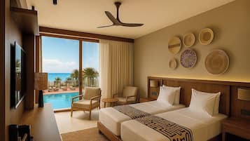 Deluxe-værelse (1 King Bed or 2 Twin Beds , Swim Up) | Skrivebord, gratis Wi-Fi, sengetøj