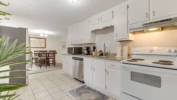 Microwave, oven, stovetop, dishwasher