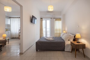 Apartamento | 1 dormitorio, tabla de planchar con plancha, wifi gratis y ropa de cama