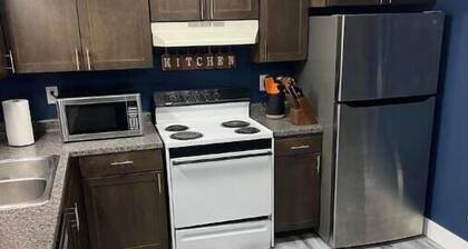 Entire lower level just off Interstate, free breakfast