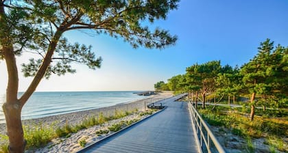 Single-story holiday homes close to the beach