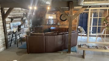Smart TV, DVD player, books, video library