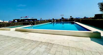 Seafront penthouse with swimming pool.