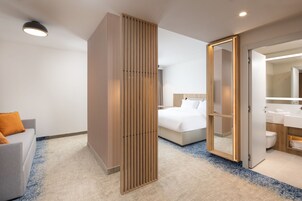 小型套房, 1 张特大床和 1 张沙发床, 城市景观 | 客房内保险箱、隔音、熨斗/熨衣板、免费 WiFi