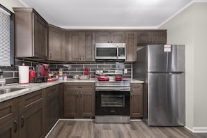 Microwave, oven, stovetop, dishwasher