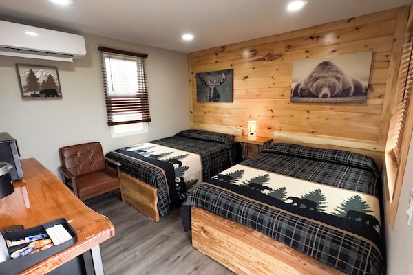 1 bedroom, premium bedding, memory-foam beds, desk