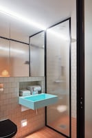 City Single Room, No Windows | Bathroom | Shower, towels