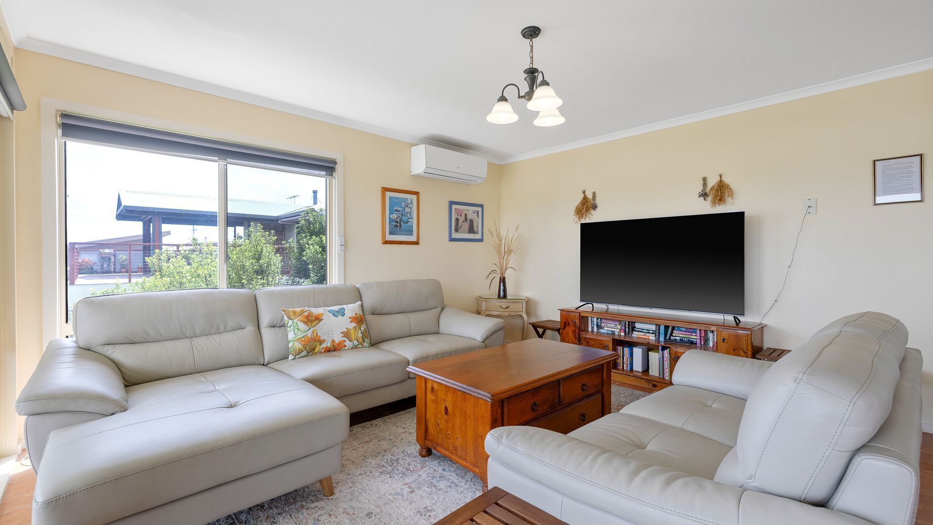 TV, DVD player, ping pong, books