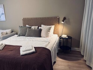 Lägenhet | 1 sovrum, strykjärn/strykbräda, gratis wi-fi och sängkläder