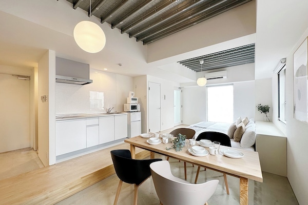 1 bedroom, desk, laptop workspace, iron/ironing board