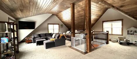 Televisión y chimenea