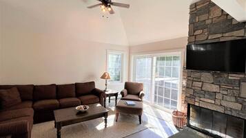 Télévision, cheminée, jeux vidéo, chaßne hi-fi