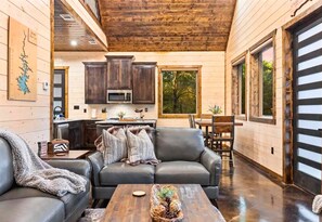 Smart TV, fireplace, video games, DVD player