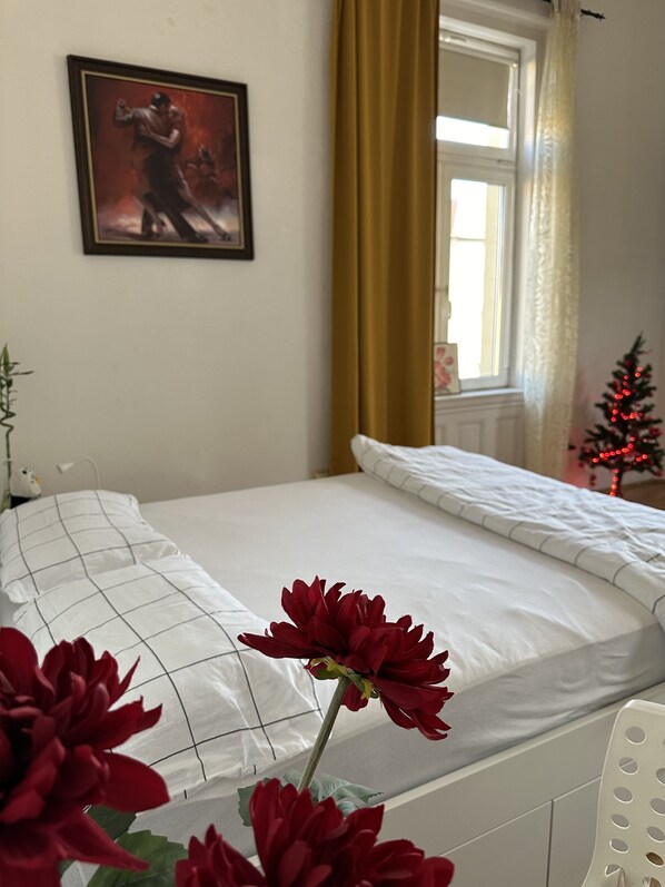 2 bedrooms, iron/ironing board, WiFi, bed sheets