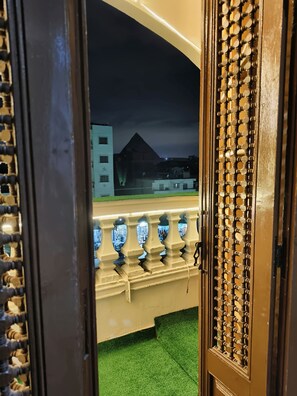 Deluxe Double Room Single Use, Balcony, City View | Terrace/patio - The Pharaohs Guest House (Giza)