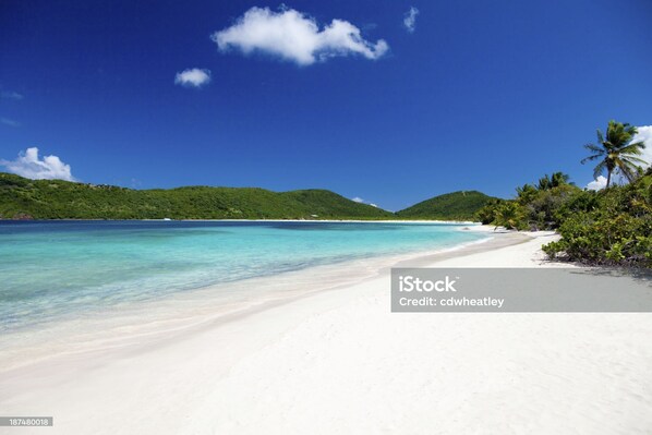 Chaises longues, serviettes de plage