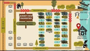 Property map - Eagle Lake RV Spot 50AMP, Private Boat Ramp (Vicksburg)