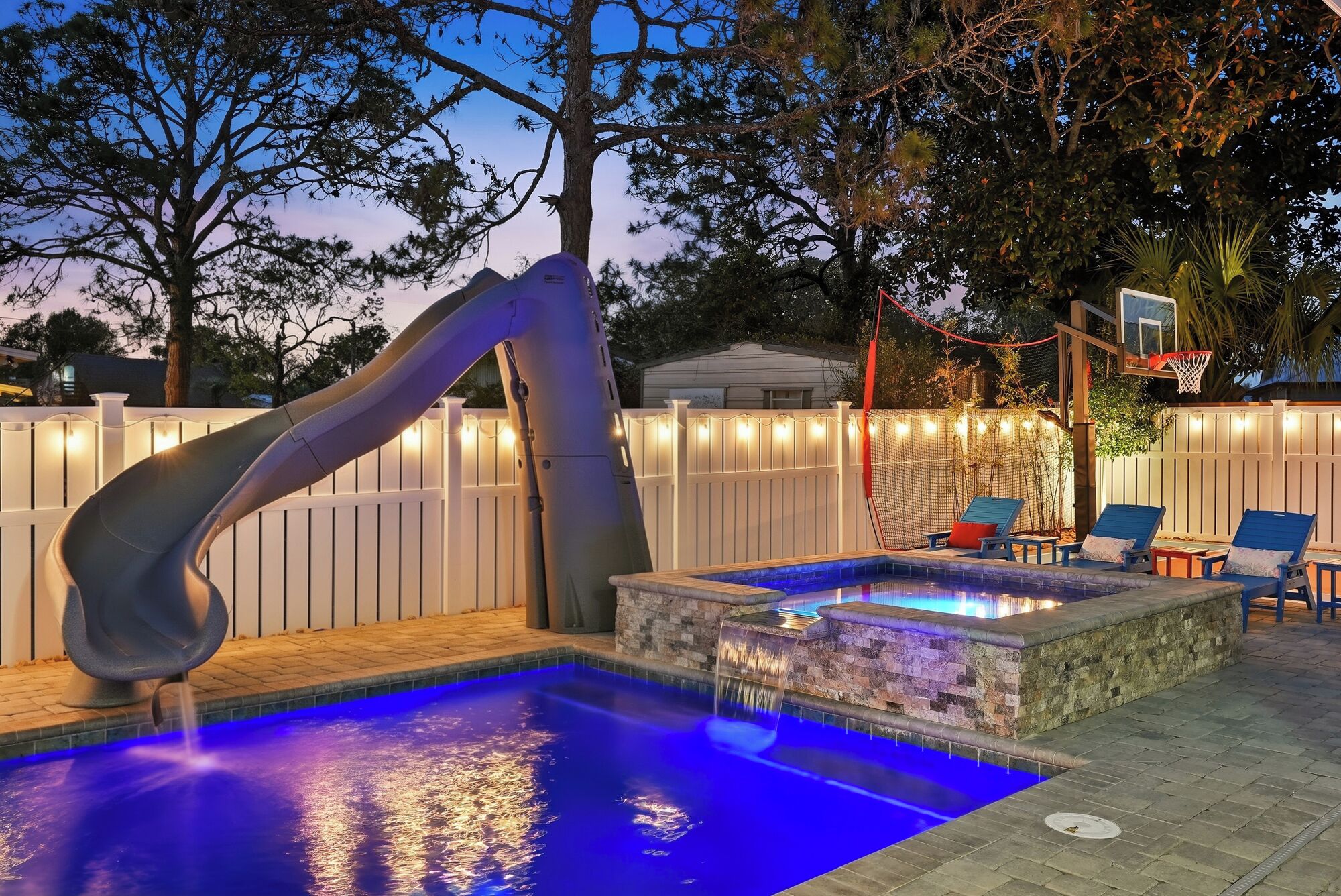 Piscine extérieure, piscine chauffée