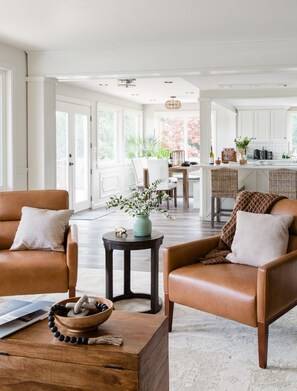 Smart TV, fireplace, video games, books