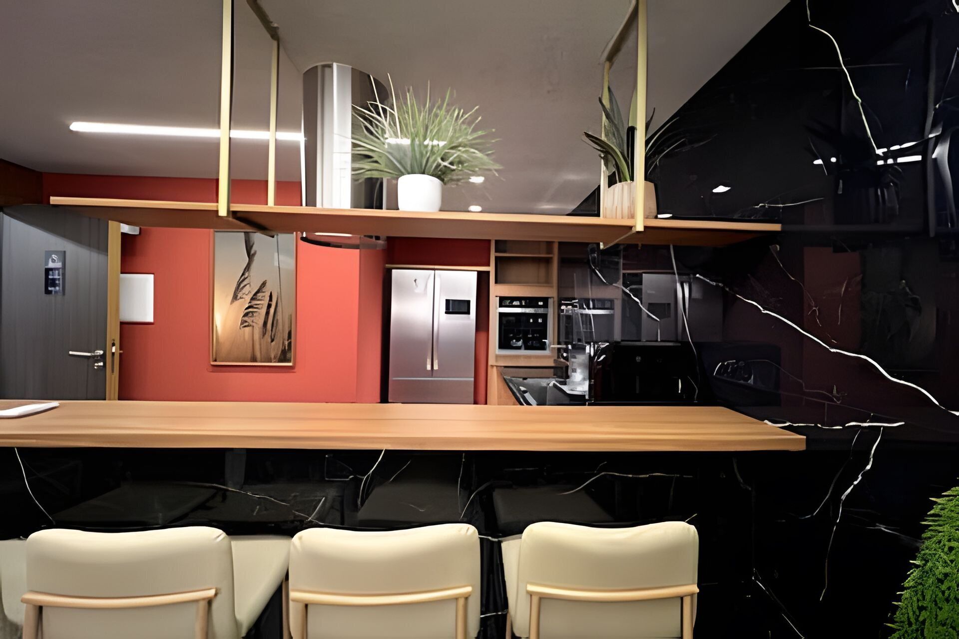 Apartment | Private kitchen | Full-size fridge, microwave, toaster, blender