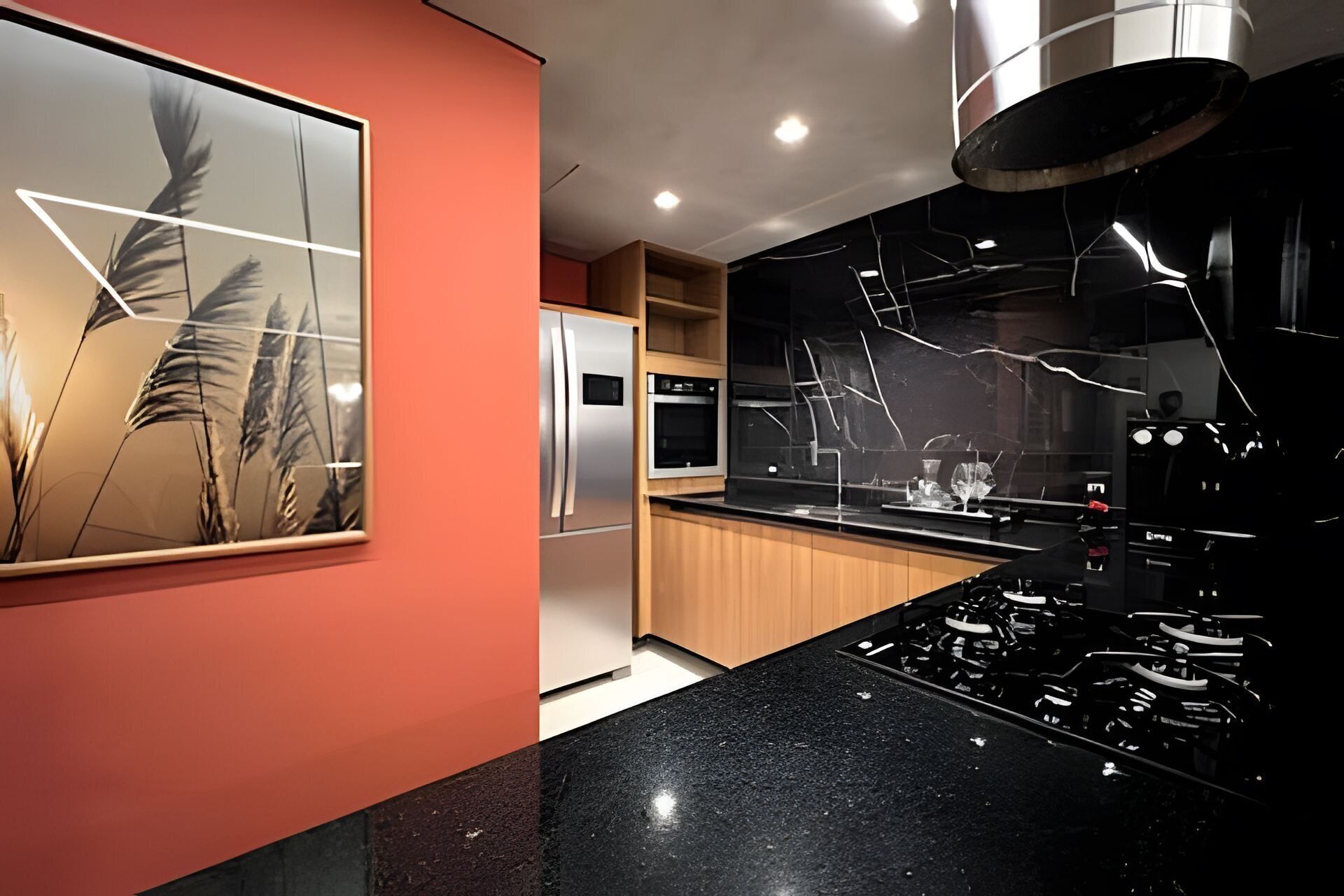 Apartment | Private kitchen | Full-size fridge, microwave, toaster, blender