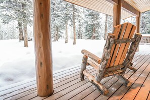 Tranquil winter morning on the front porch