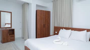 Premium bedding, memory foam beds, minibar, in-room safe