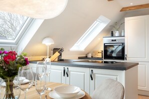 Fridge, oven, stovetop, dishwasher