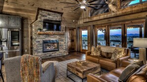 TV connectée, cheminée, jeux vidéo