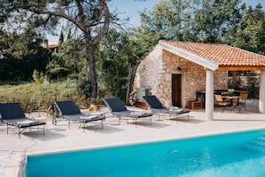 A heated pool