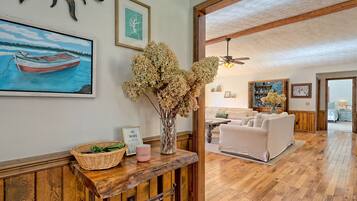 TV connectée, cheminée, jeux vidéo, livres