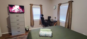 2 bedrooms, iron/ironing board, WiFi, bed sheets