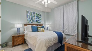 2 bedrooms, iron/ironing board, WiFi, bed sheets