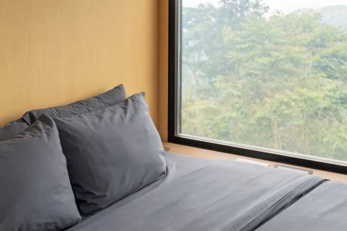 Desk, free WiFi, bed sheets