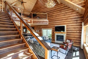 Smart TV, fireplace, video games