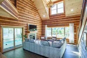 Smart TV, fireplace, video games