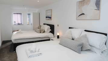 2 bedrooms, desk, iron/ironing board, travel cot