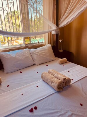 Deluxe Double Room, Pool View | 1 bedroom, premium bedding, individually furnished, free WiFi