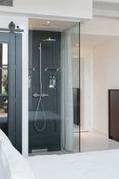 Lovely | Bathroom | Shower, rainfall showerhead, free toiletries, hair dryer