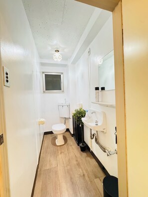 Secadora de cabello, toallas, jabón, shampoo 