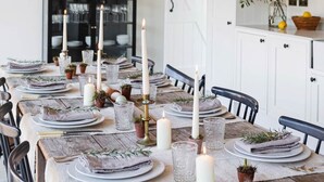 Dining - Poplars Farm Barns, Brand new stunning thatched barn conversion (Chichester)