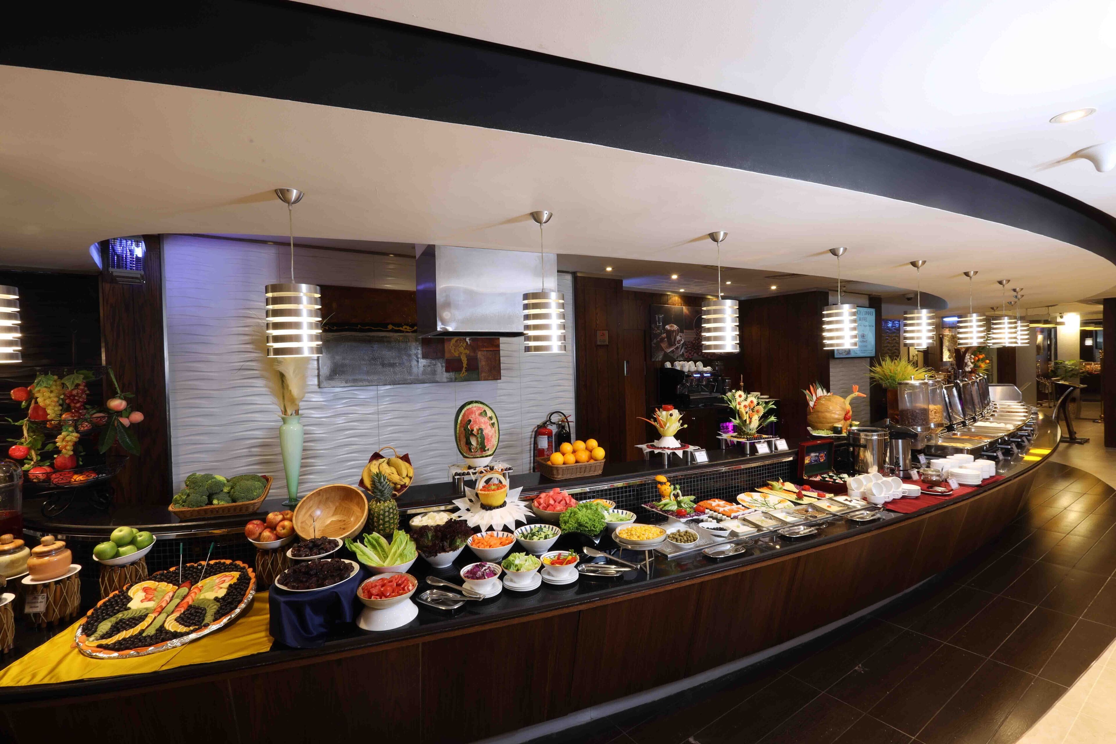 Daily buffet breakfast (AED 42 per person)