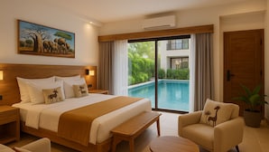 プレミアム ルーム (Deluxe, King or Twin Bed, Swim Up) | セーフティボックス (室内)、デスク、ベッドシーツ