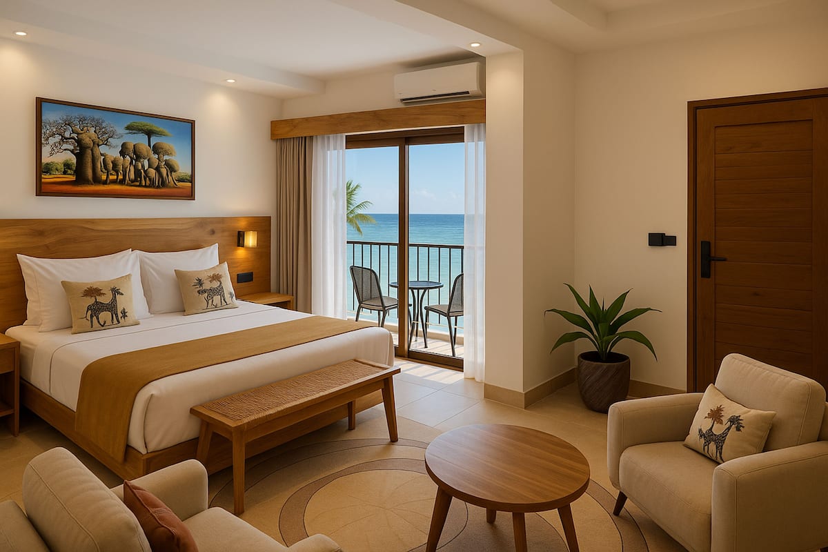 Premium Room, Ocean View, Oceanfront (Deluxe, King or Twin Bed) | In-room safe, desk, bed sheets